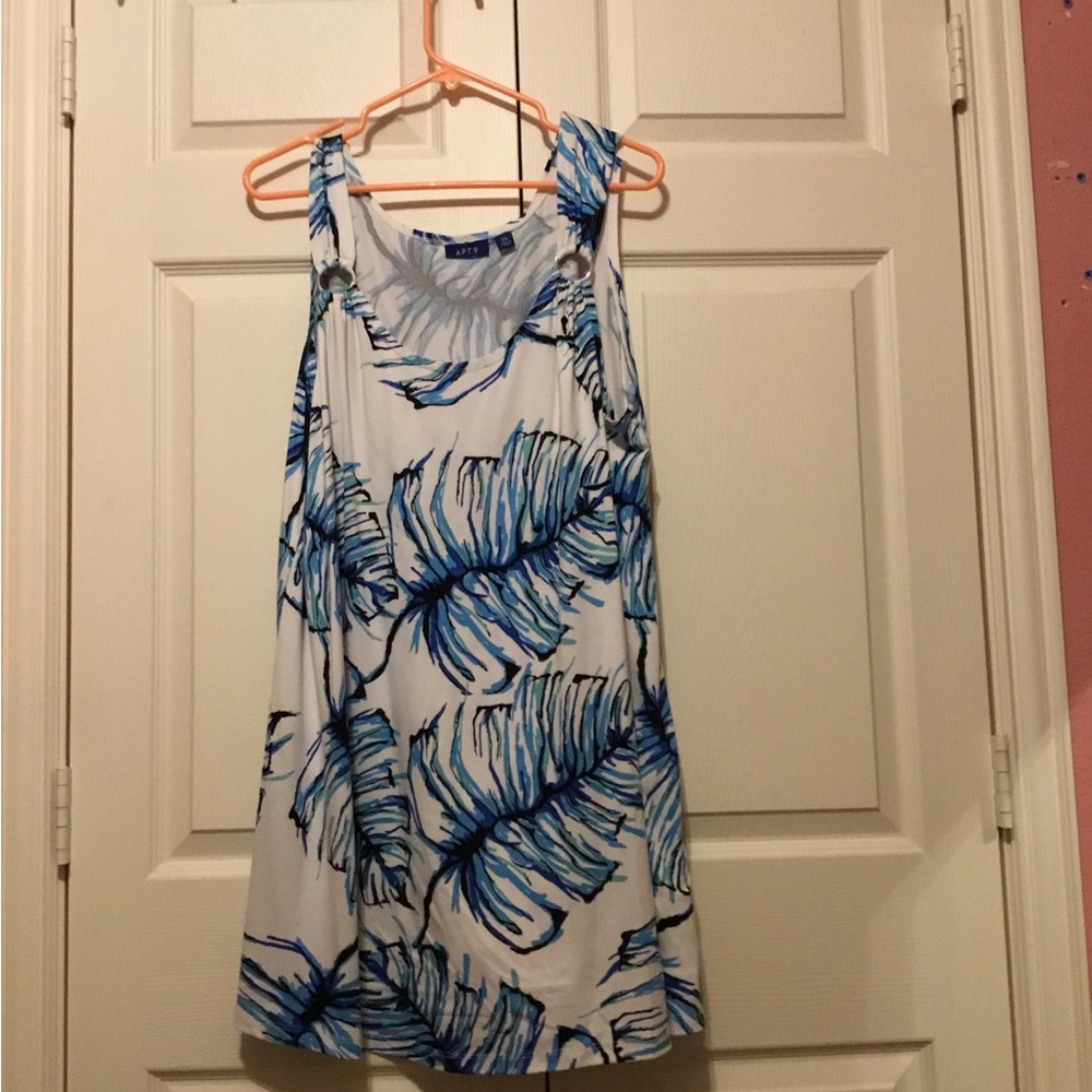 Apt. 9 Blue and White Dress with Silver Accents